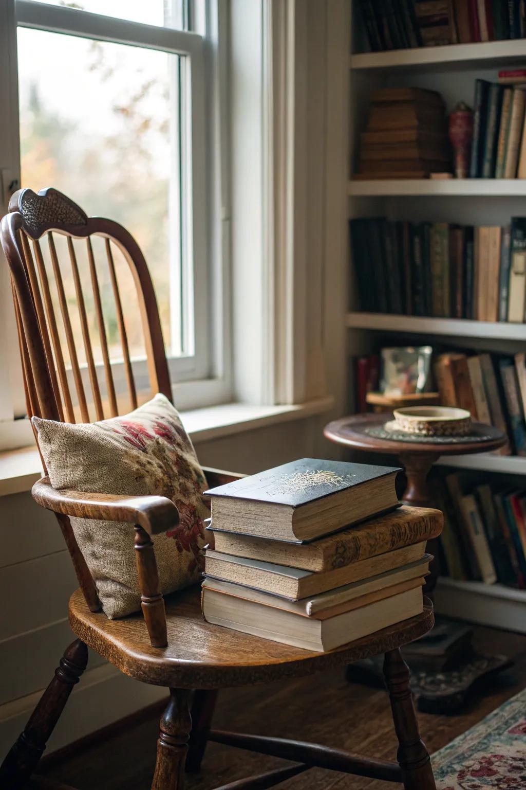 A comforting corner suited for losing oneself within a book