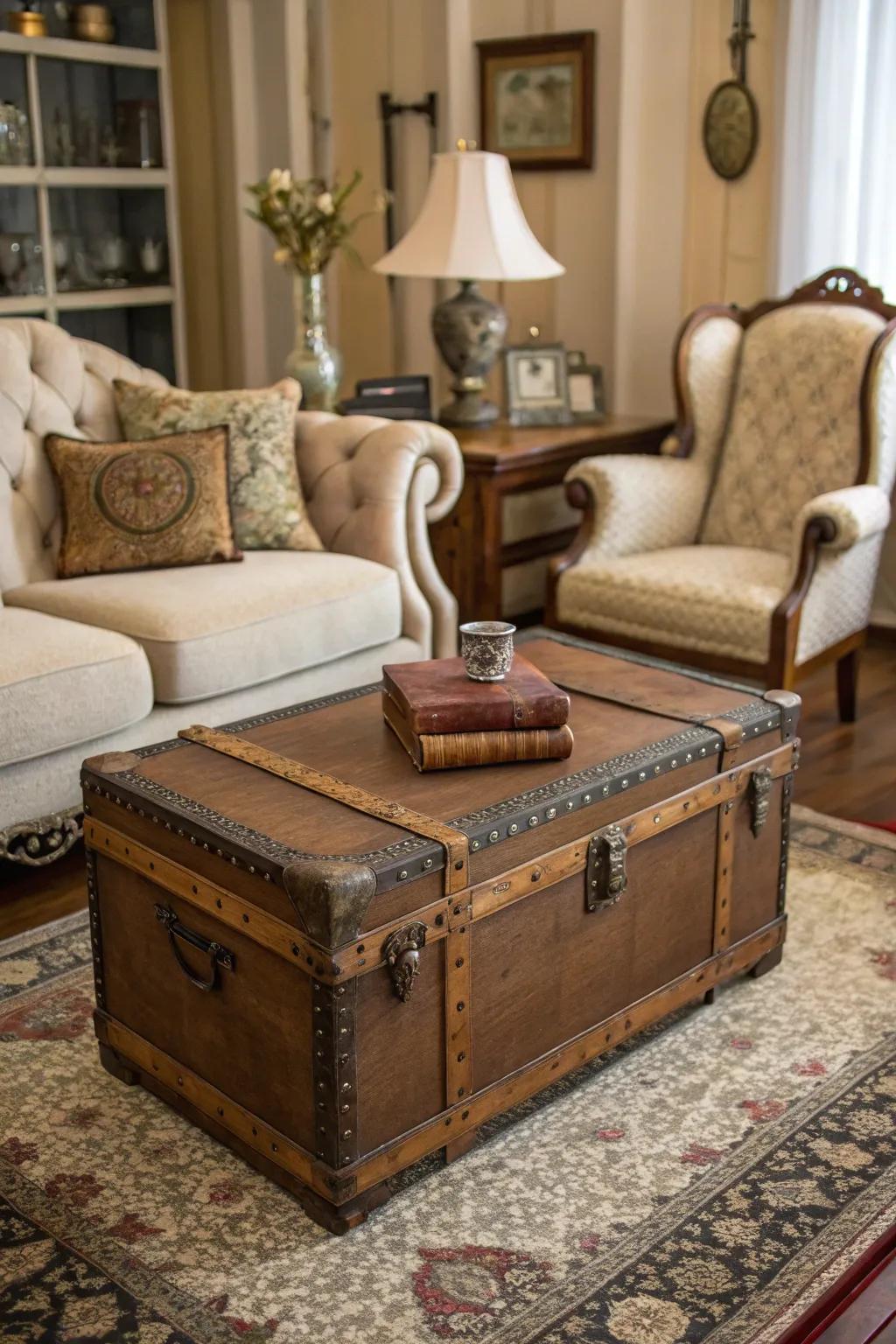 Classic trunks supply both storage and design.