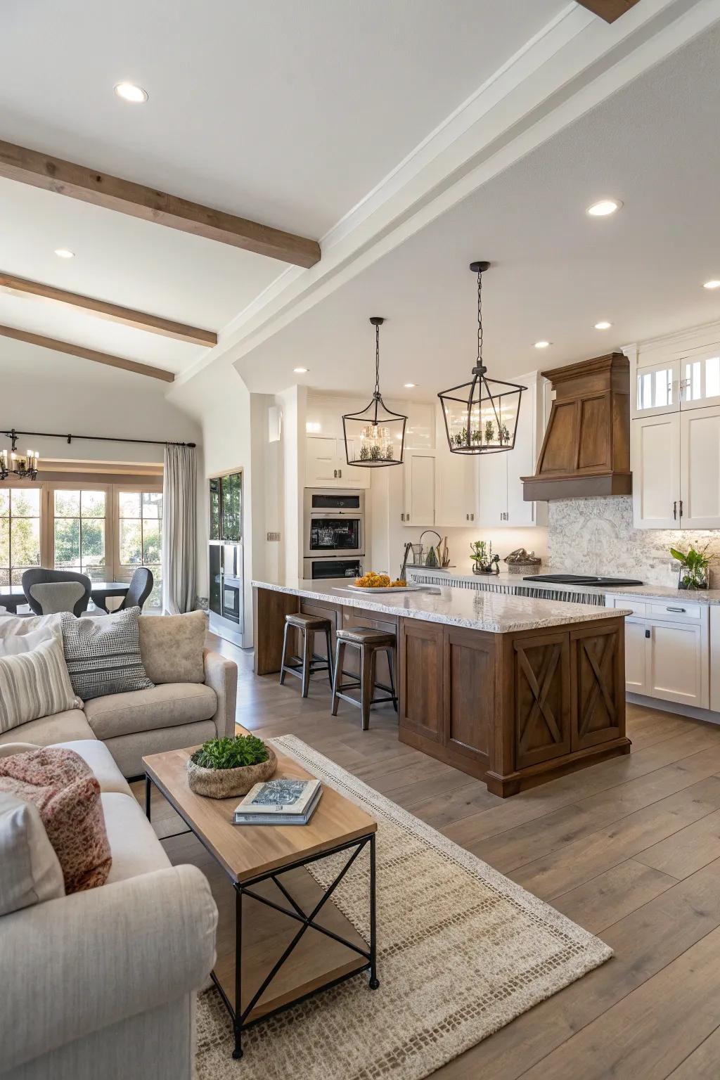 Unified design ensures seamless flow between spaces.