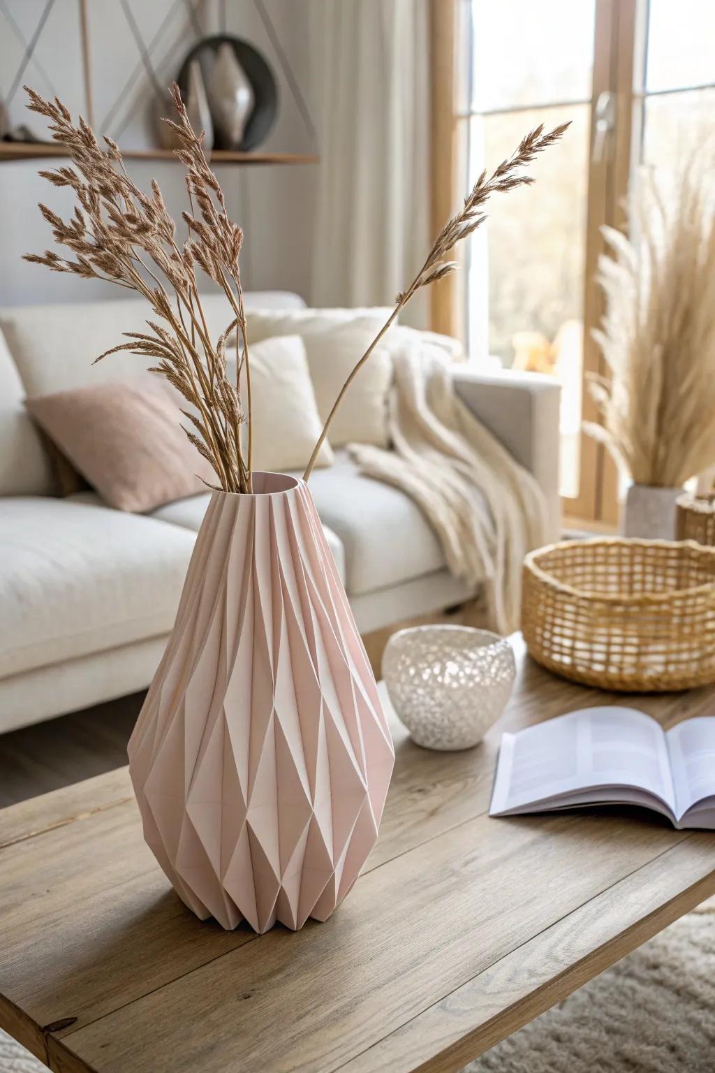 Transform any vase with this elegant origami cover, adding a touch of handcrafted beauty to your home decor.