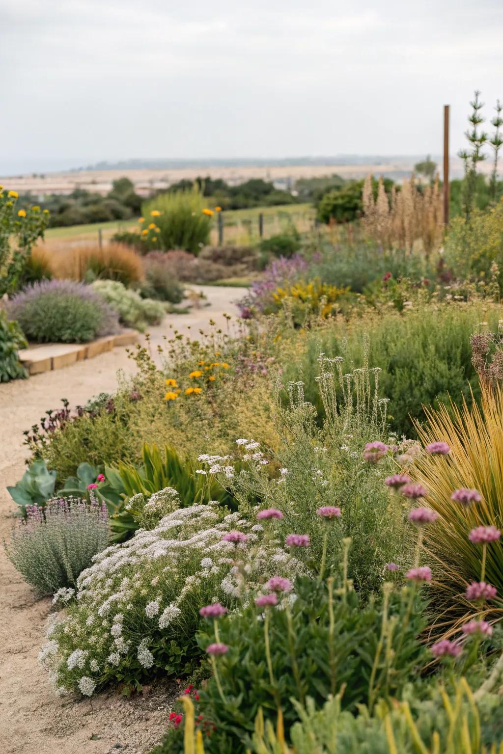Sustainable flora selections augment pulchritude with minimal maintenance.
