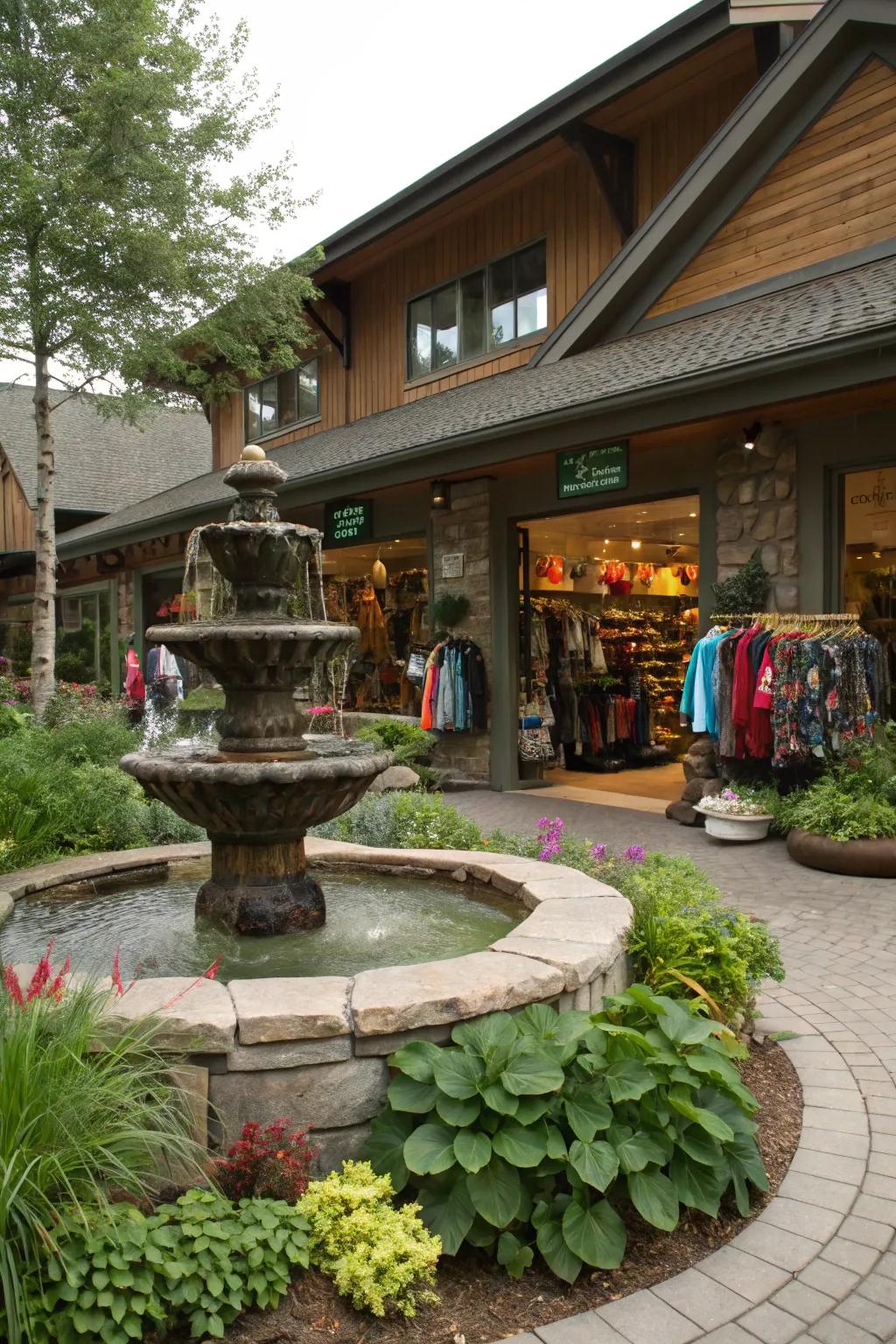 Fountain installations that deliver auditory and visual serenity.