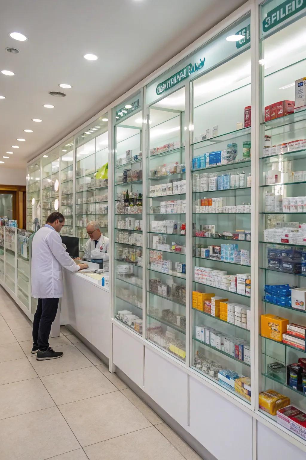 Transparent displays maximizing product clarity