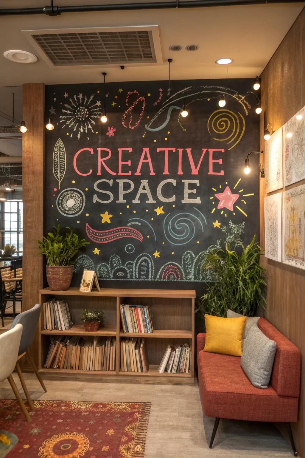 A slate backdrop encourages imagination to flourish in each photo.