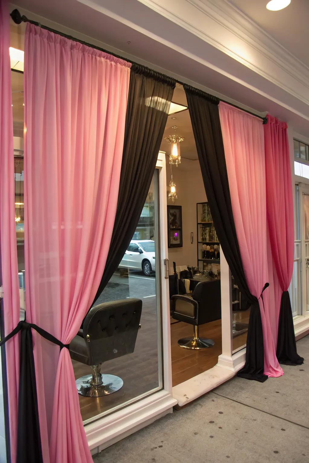 Elegant curtains that contribute drama and style.