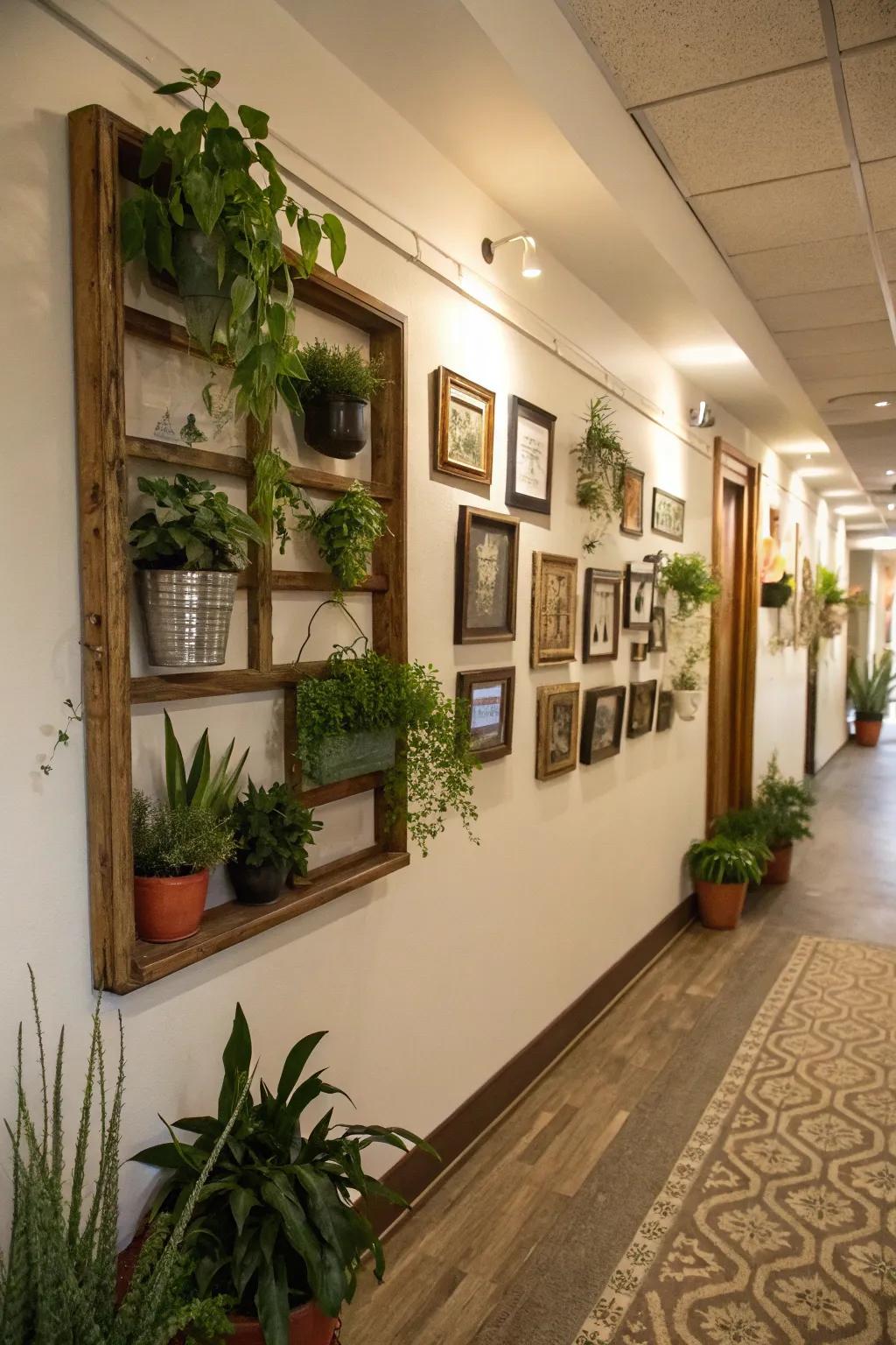 Transform your hallway with a foliage gallery wall.