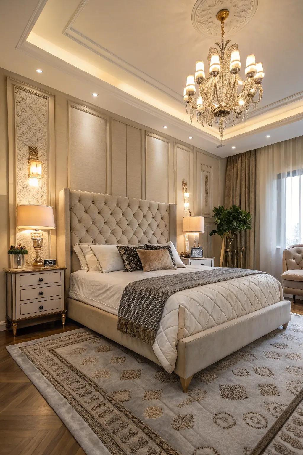 Upholstered beds guarantee coziness and luxury.