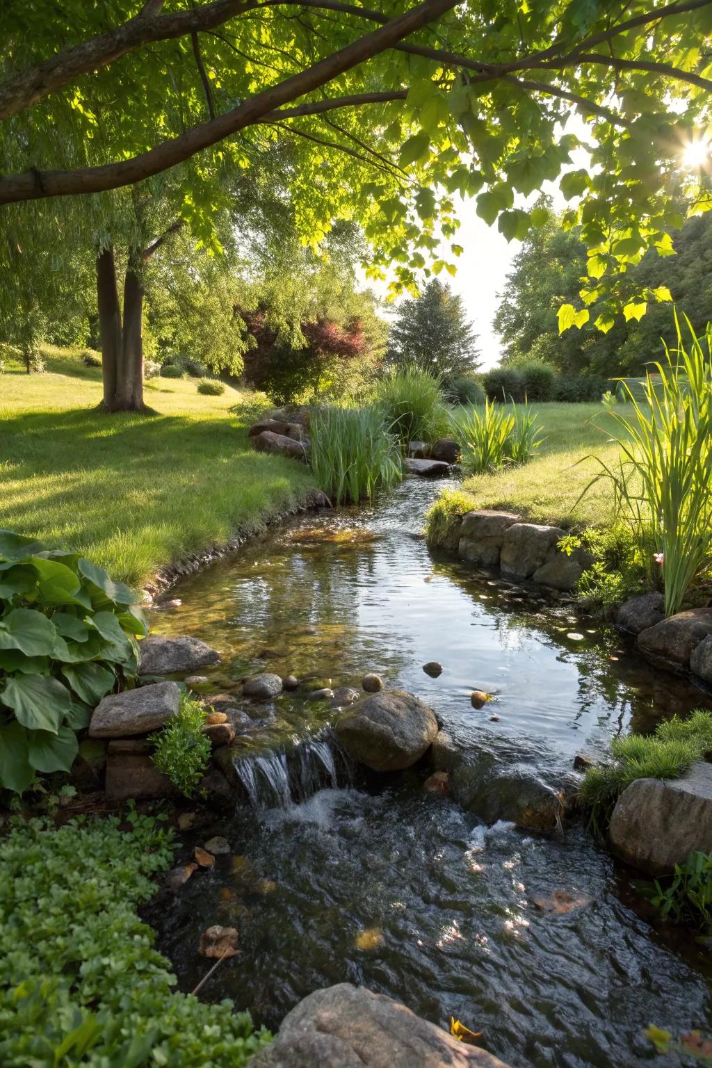 A concealed origin infuses a dash of mystery into your pond stream.