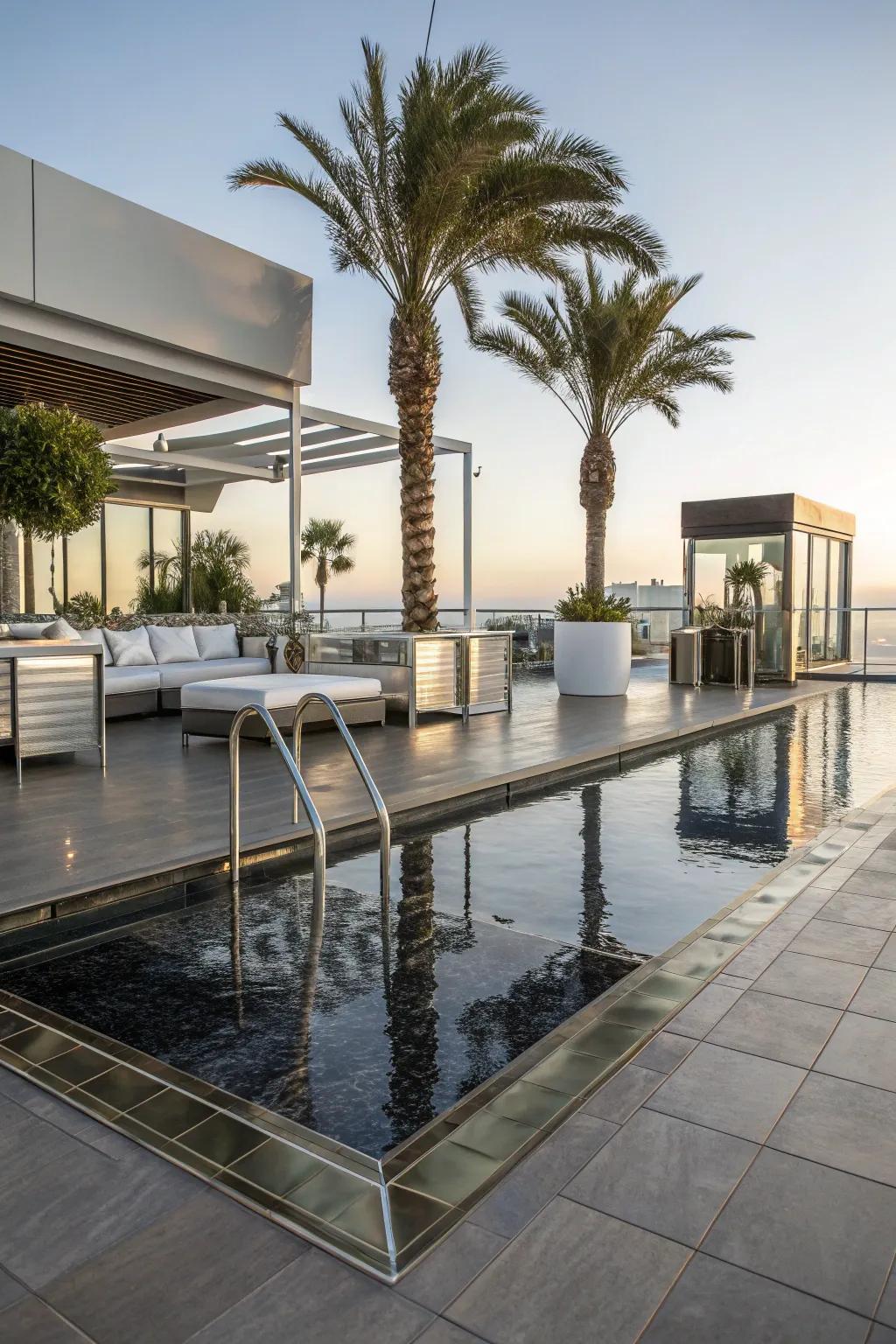 Metallic finishes for a luxurious modern look.