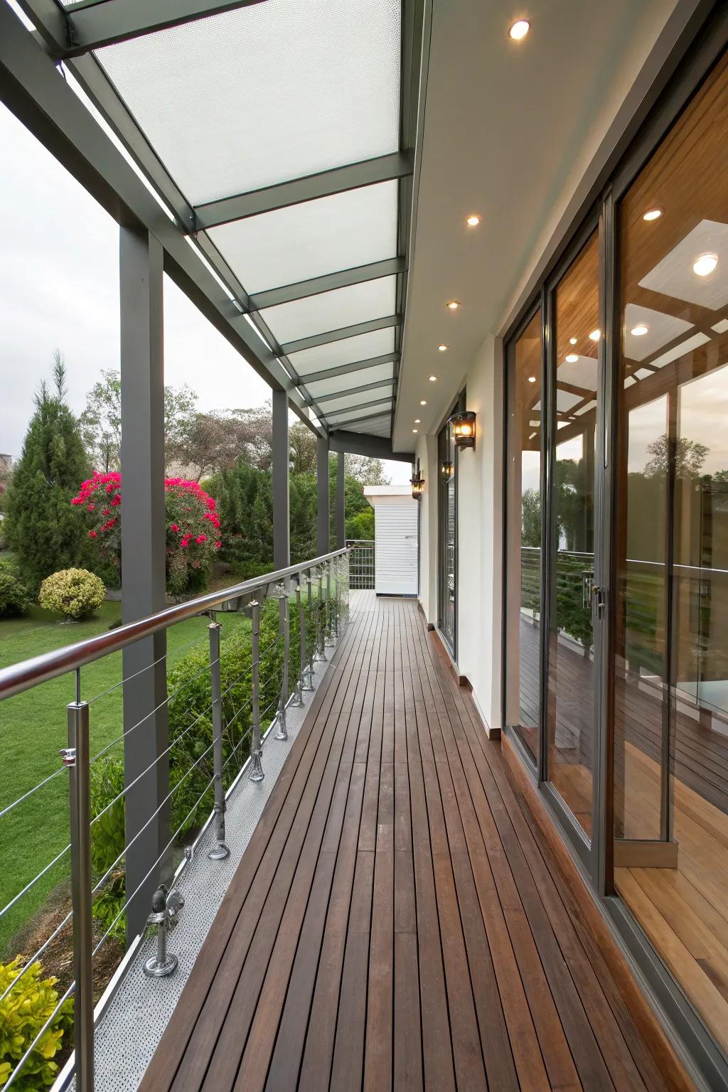 An elegant, modern design featuring a mix of materials.