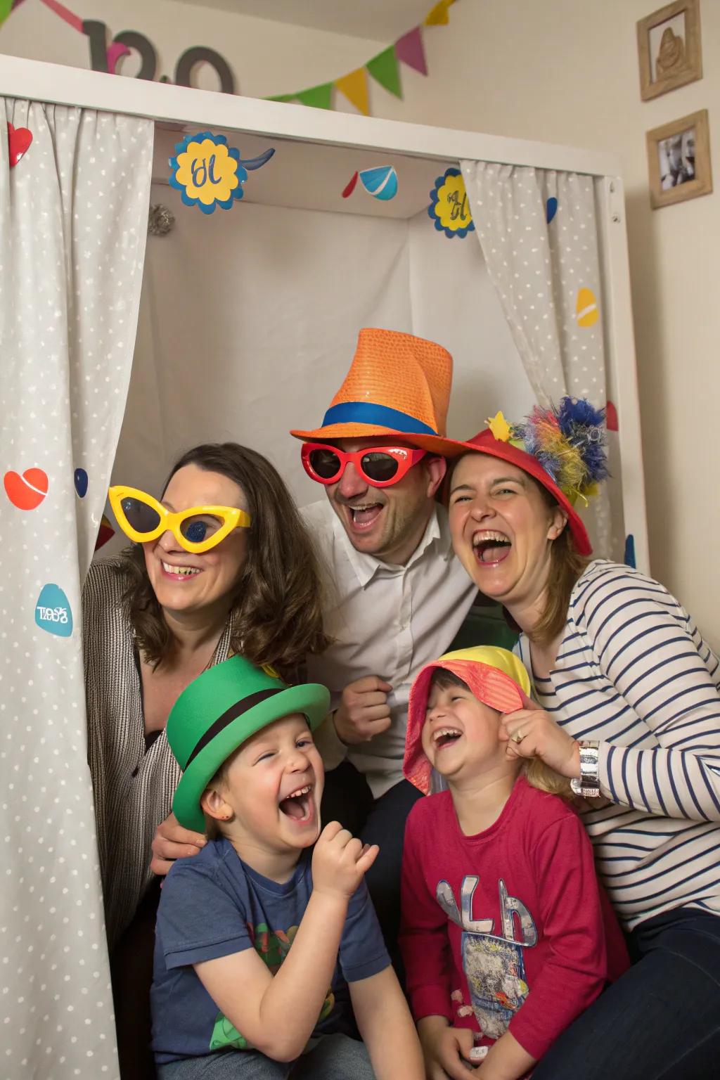 Evoke giggles using a bespoke photograph area and playful supports.