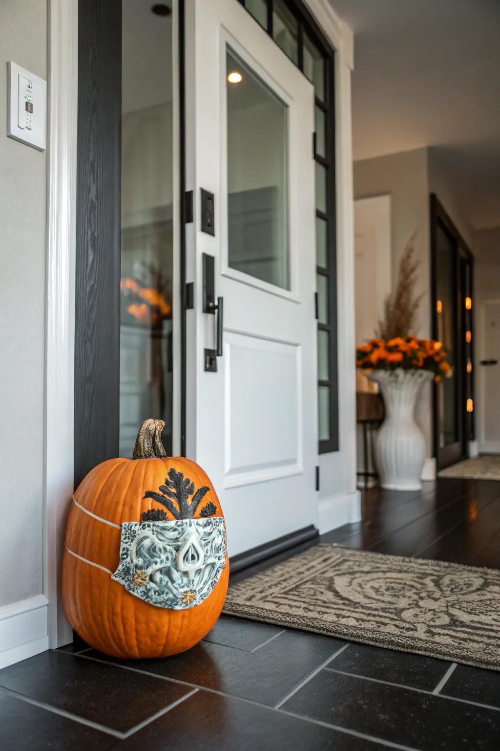Concealed gourds append a trace of enigma to your All Hallows' Eve embellishment.