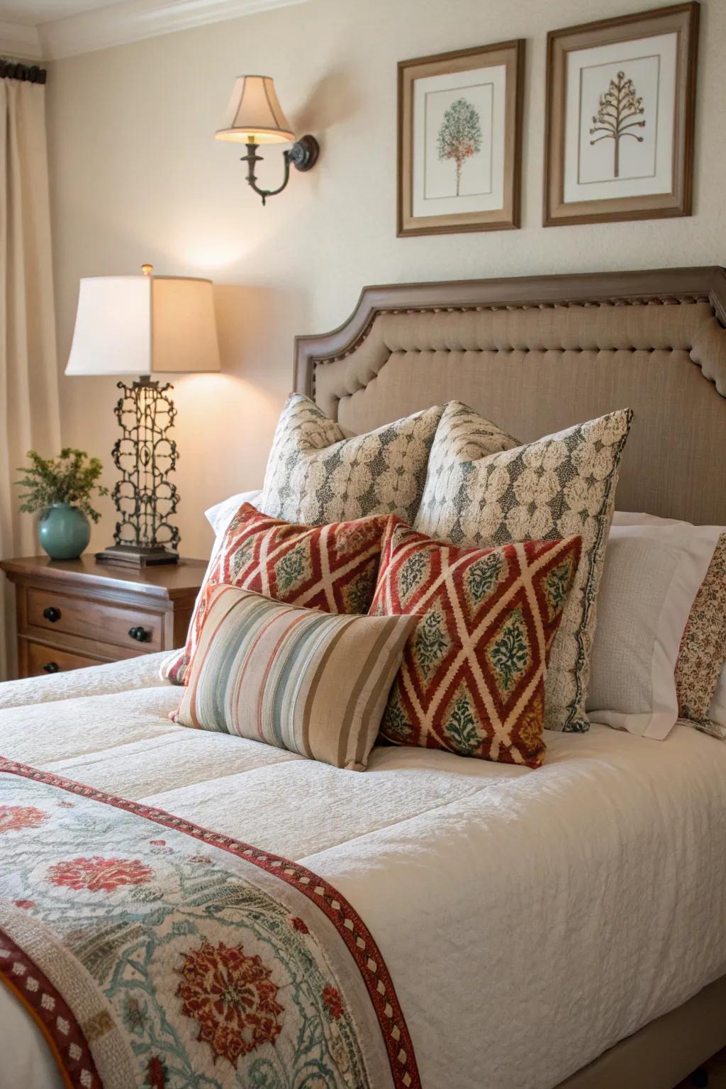 Patterns amplify visual interest, while solid colors ensure balance.