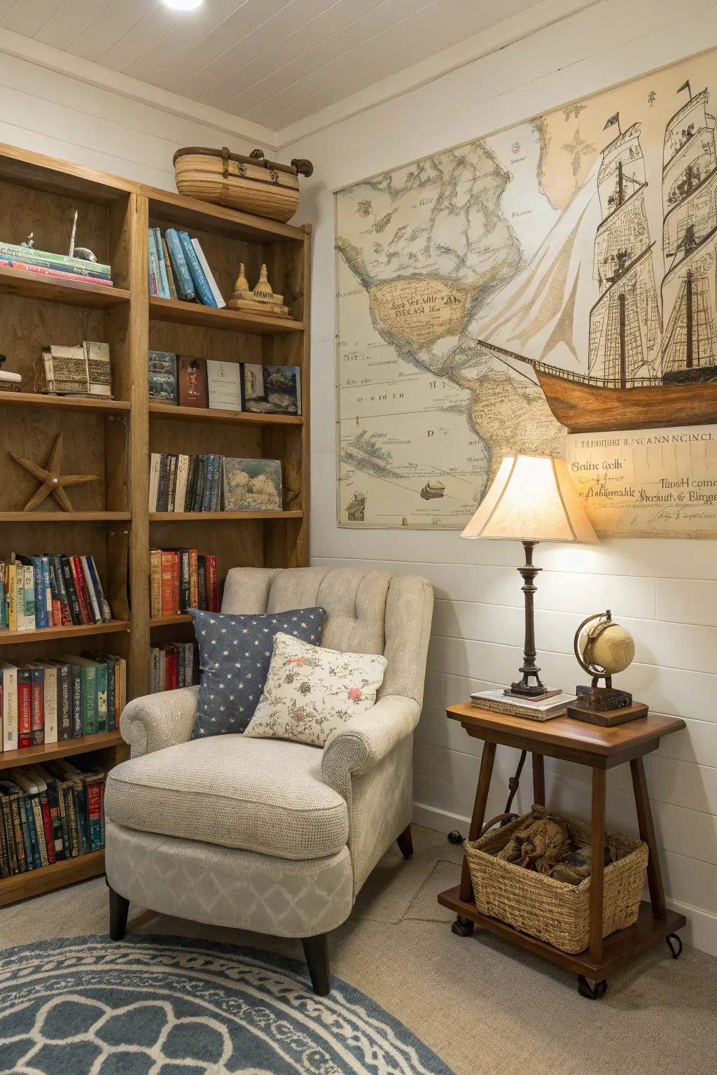 A themed nook transports you to your favorite locales while reading.