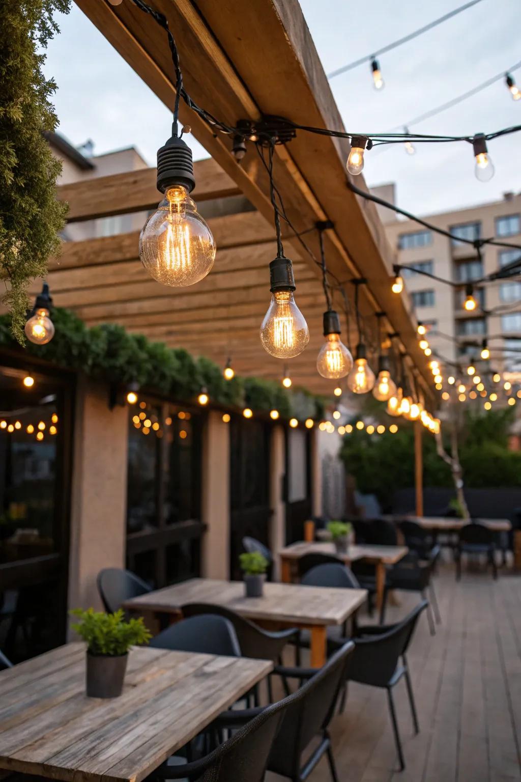 Classic bulbs offer a nostalgic and welcoming radiance.