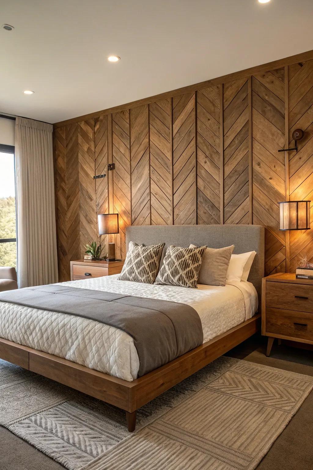 Textured walls add profundity and warmth.