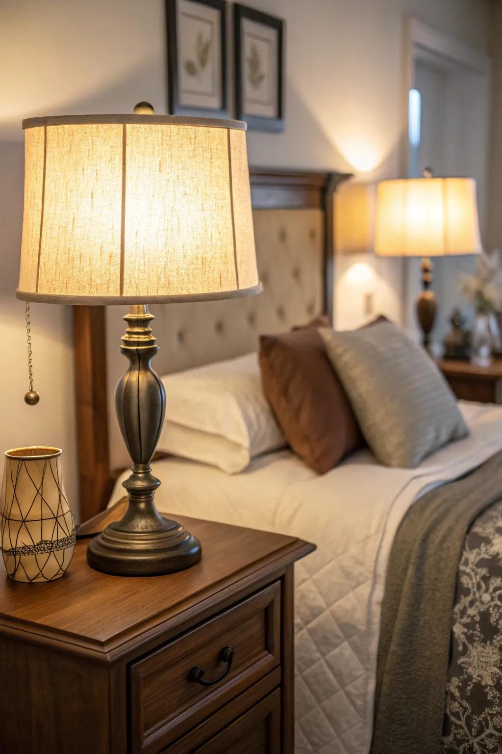 Personalize your lighting arrangement with dimmable bedside lamps, crafting the quintessential environment for relaxation and rest.