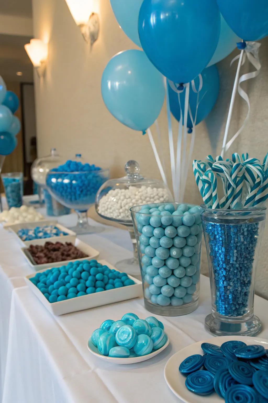 A mix of different azure shades adding depth and interest.