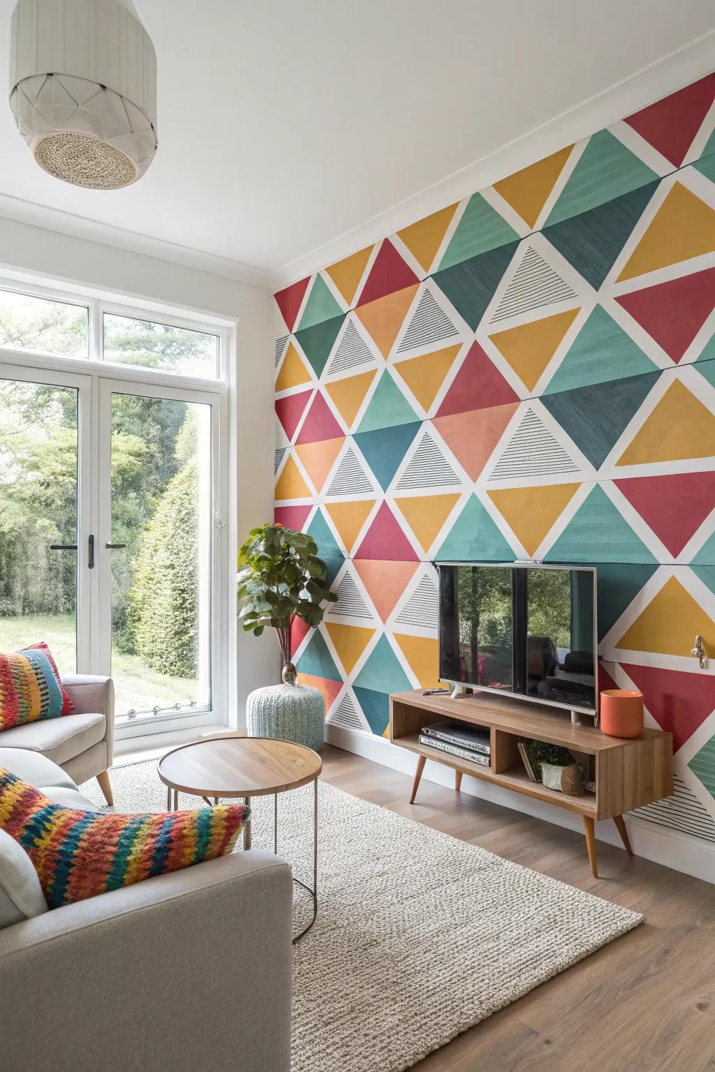 Deliver a statement using a geometric style photograph design.
