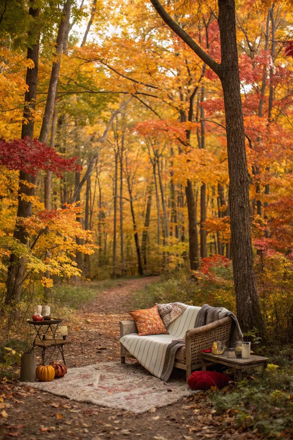 Natural backdrops establish a bewitching occurrence.