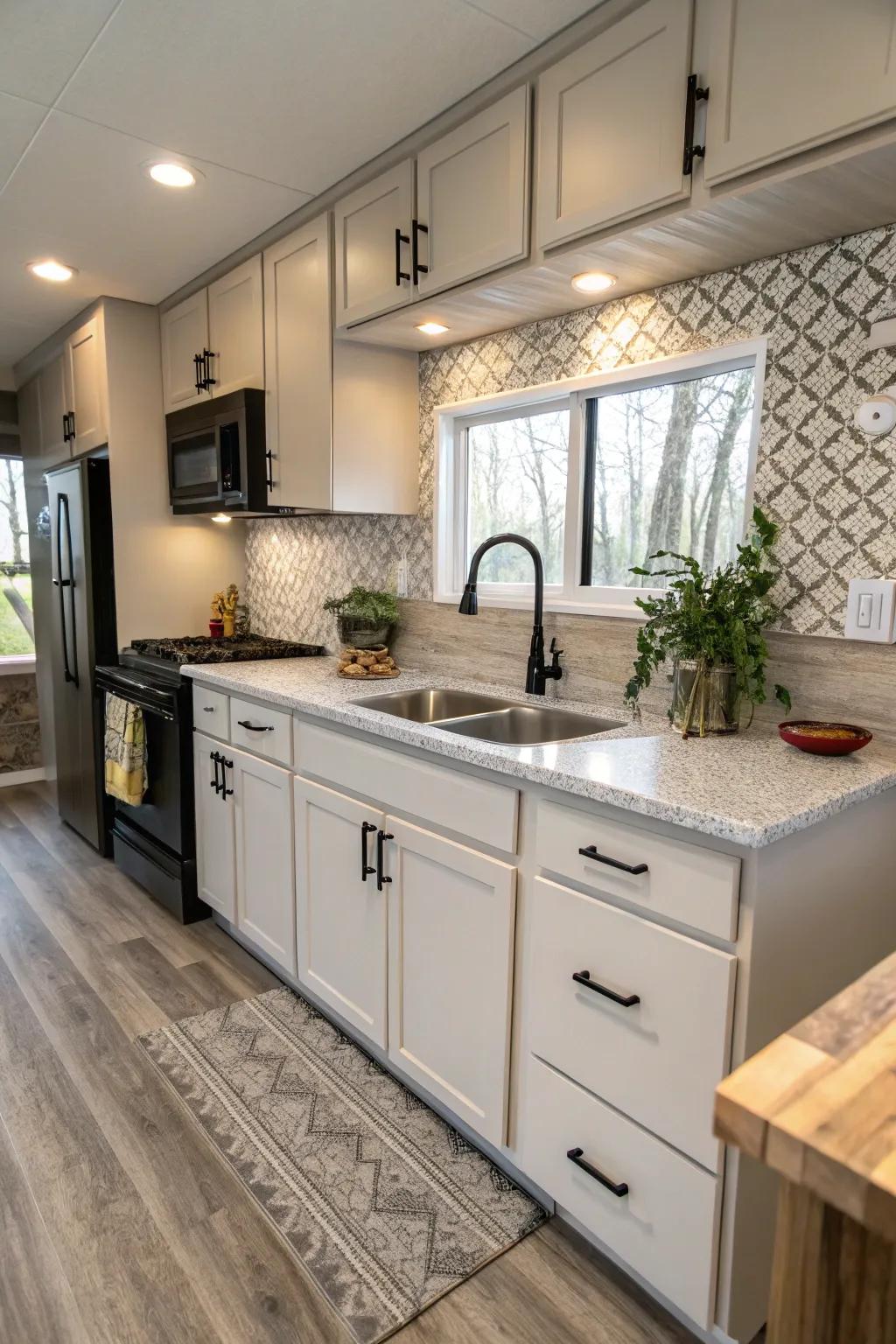Panels add depth and refinement to your cooking space.