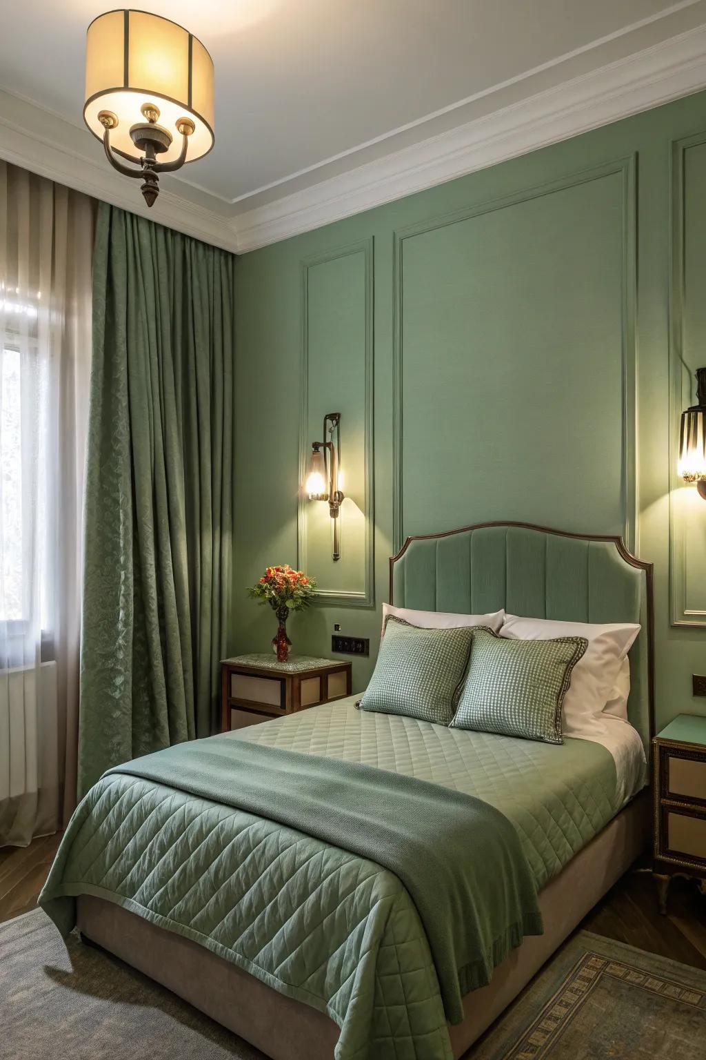 Accent lighting introduces warmth and highlights features.