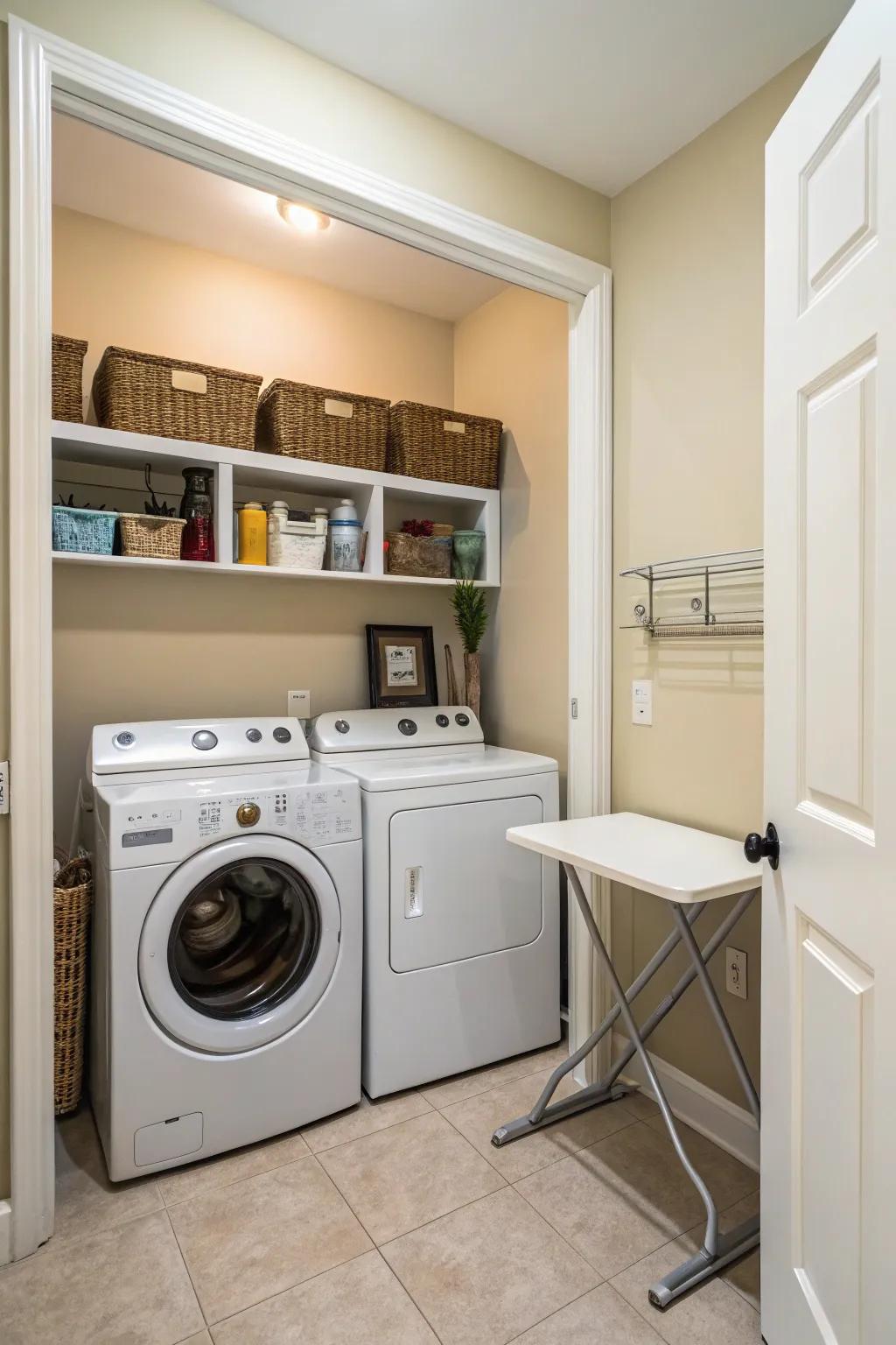 Achieve a sleek, unified appearance with built-in design.