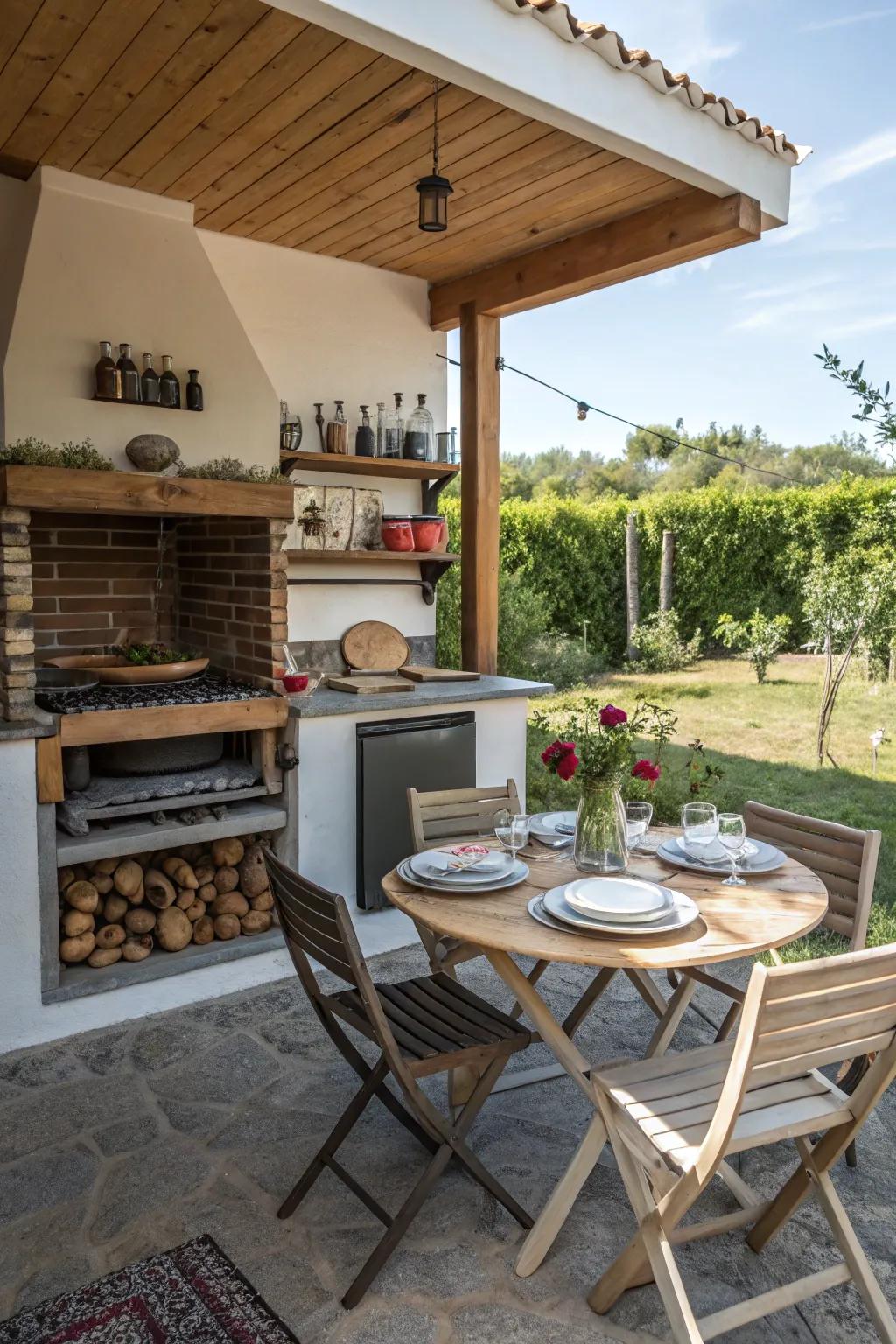 Collapsible furnishings maximize your space efficiently.