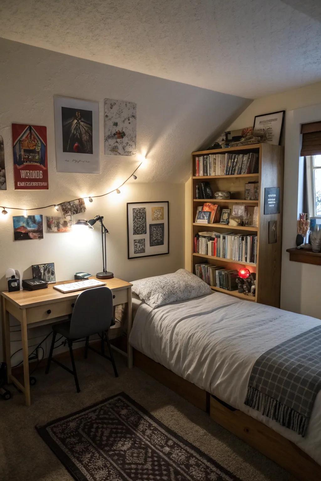 Wall-mounted lighting economizes on area while granting adaptable illumination.