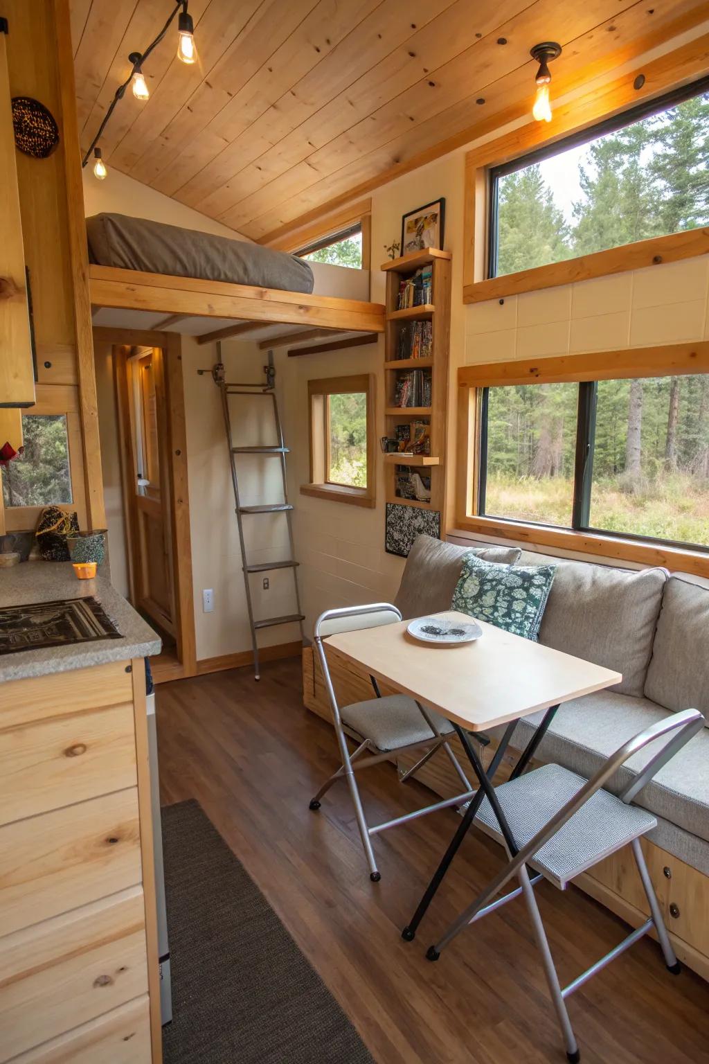 Compact living spaces are created with precision and creativity in small homes.