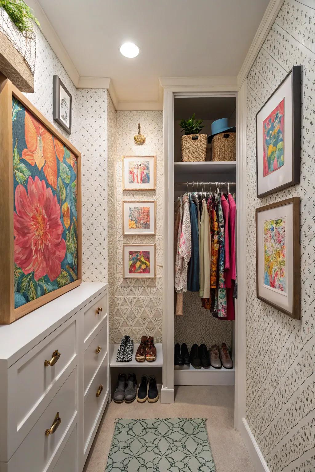 Ornamental components personalize your closet domain.