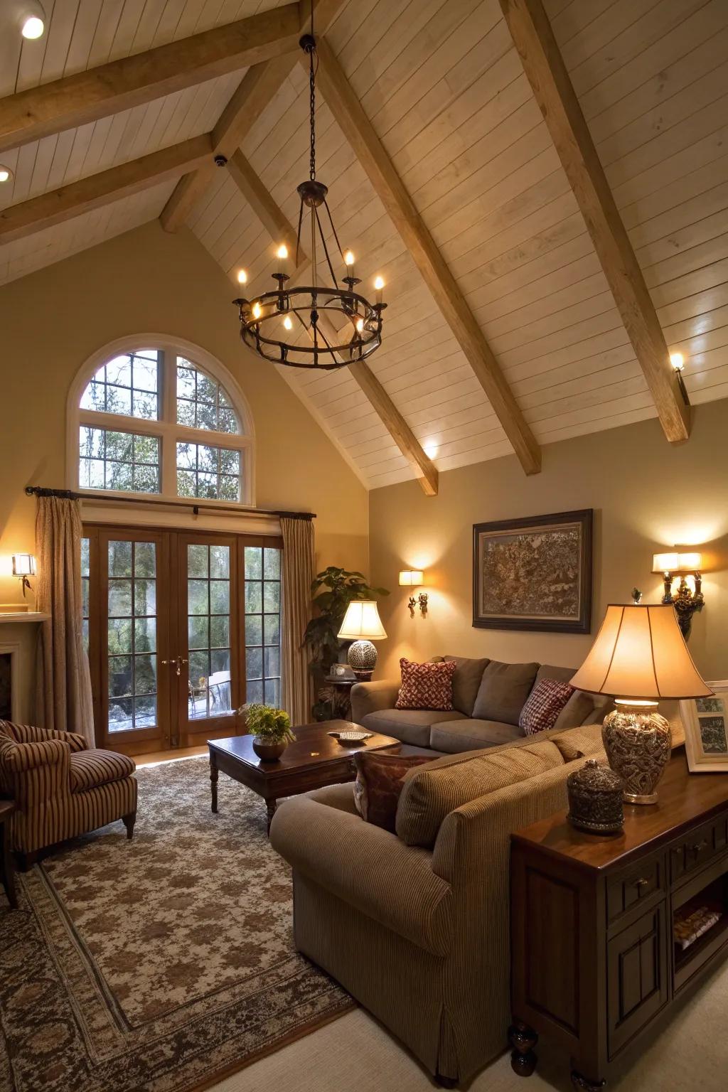 Layered lighting adds both warmth and dimension to spaces.