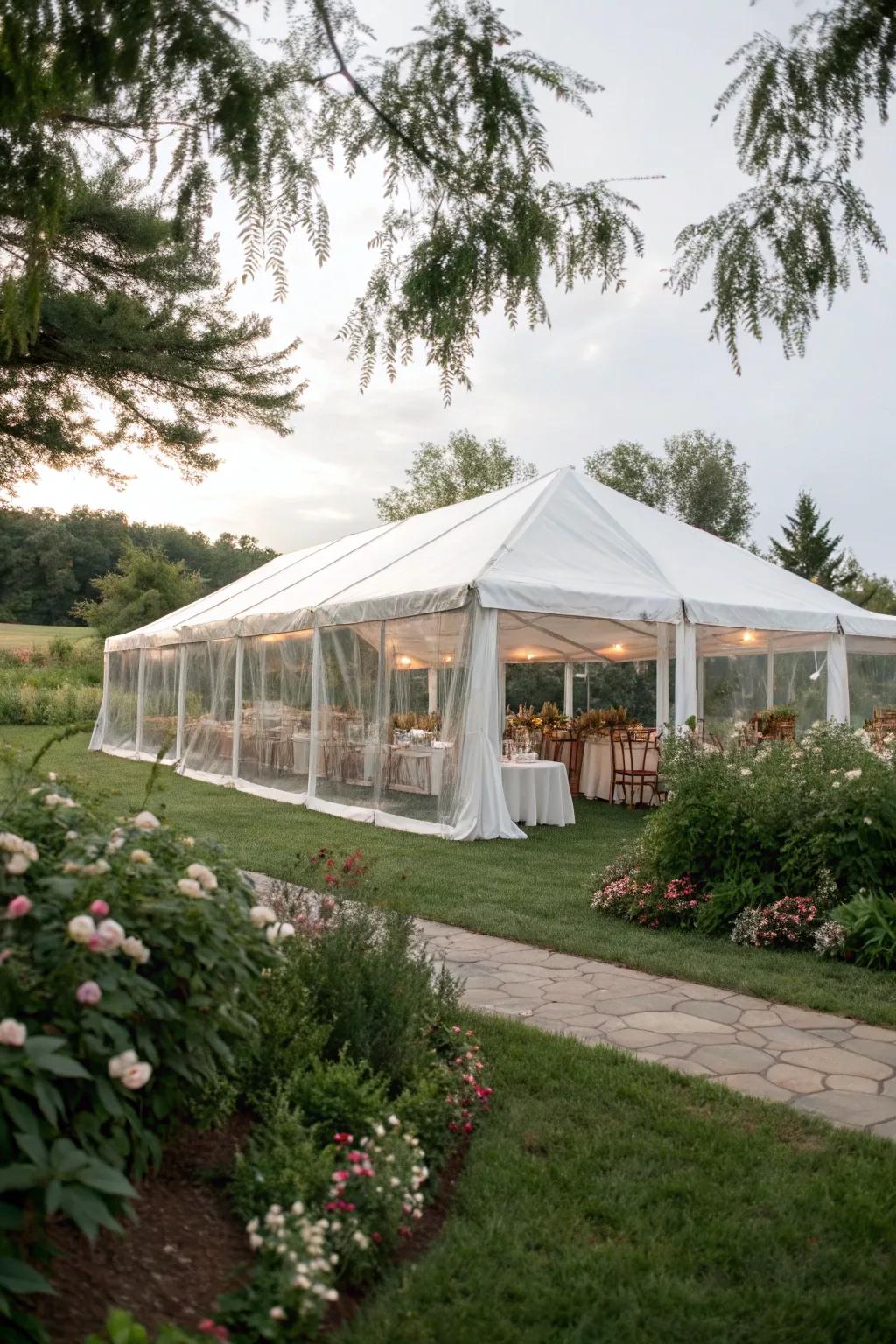 Interweaving the outdoors engenders a harmonious configuration.