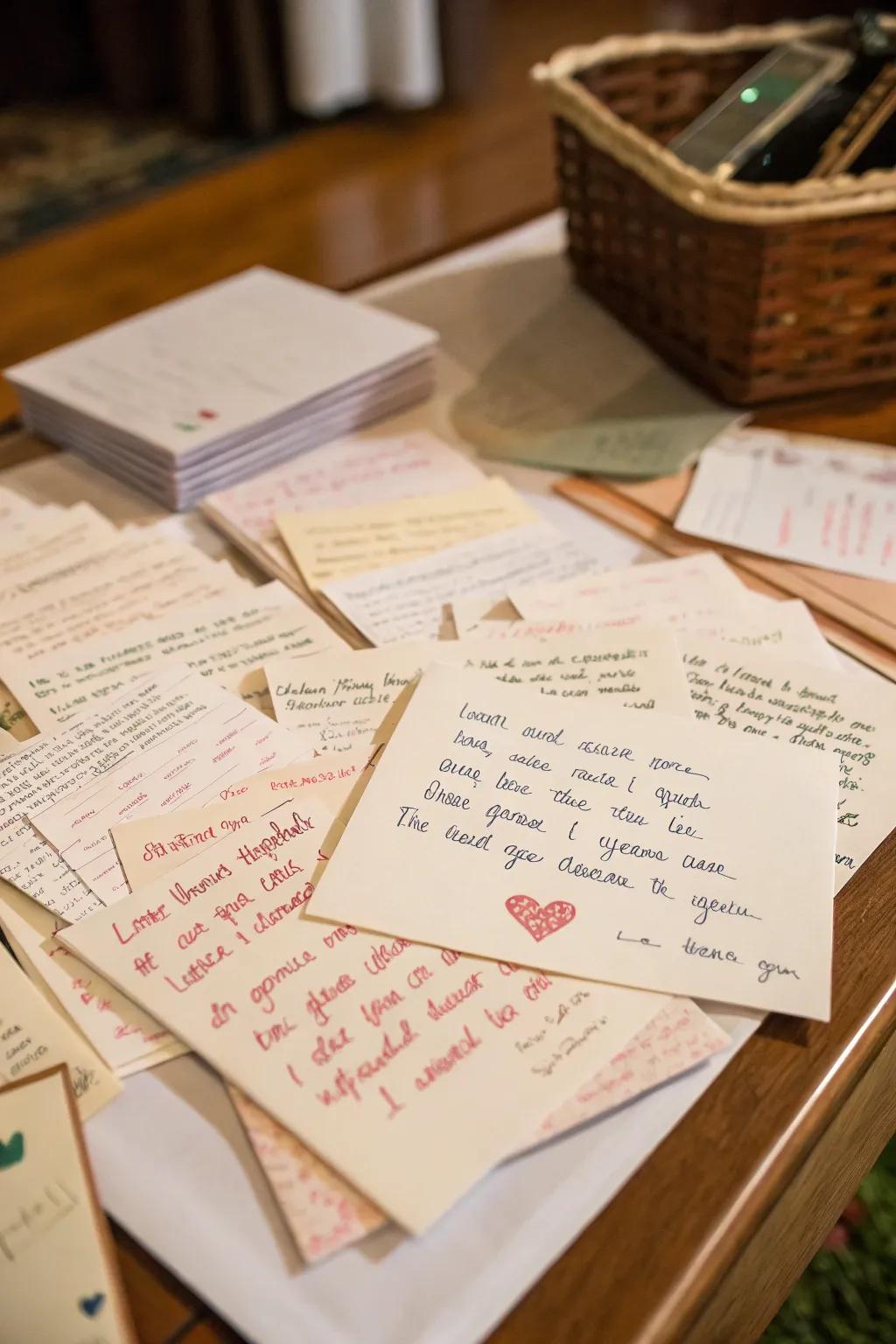 Heartfelt handwritten notes, adding a personal touch that speaks volumes.