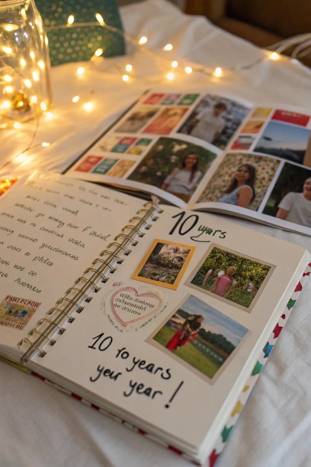 A chronicle capturing a decade of shared moments.
