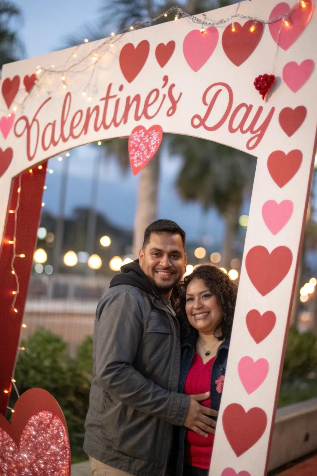 A personalized Valentine's poster presenting a cherished photograph.