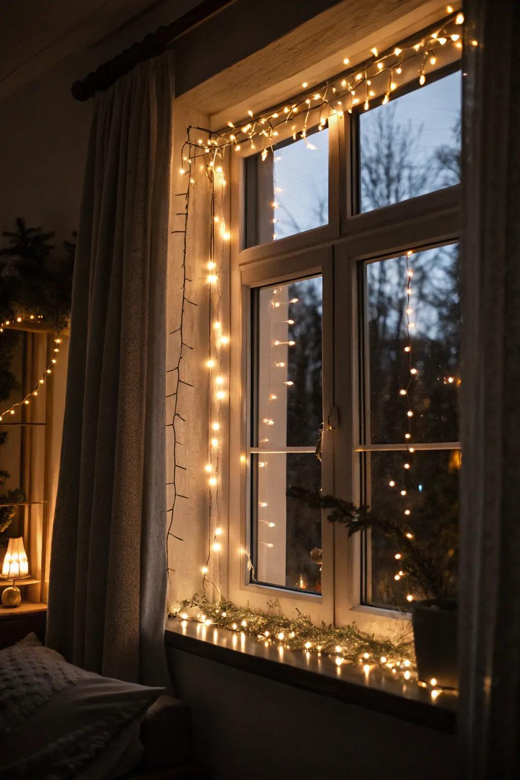 Tiny lights contribute a captivating note to frames.