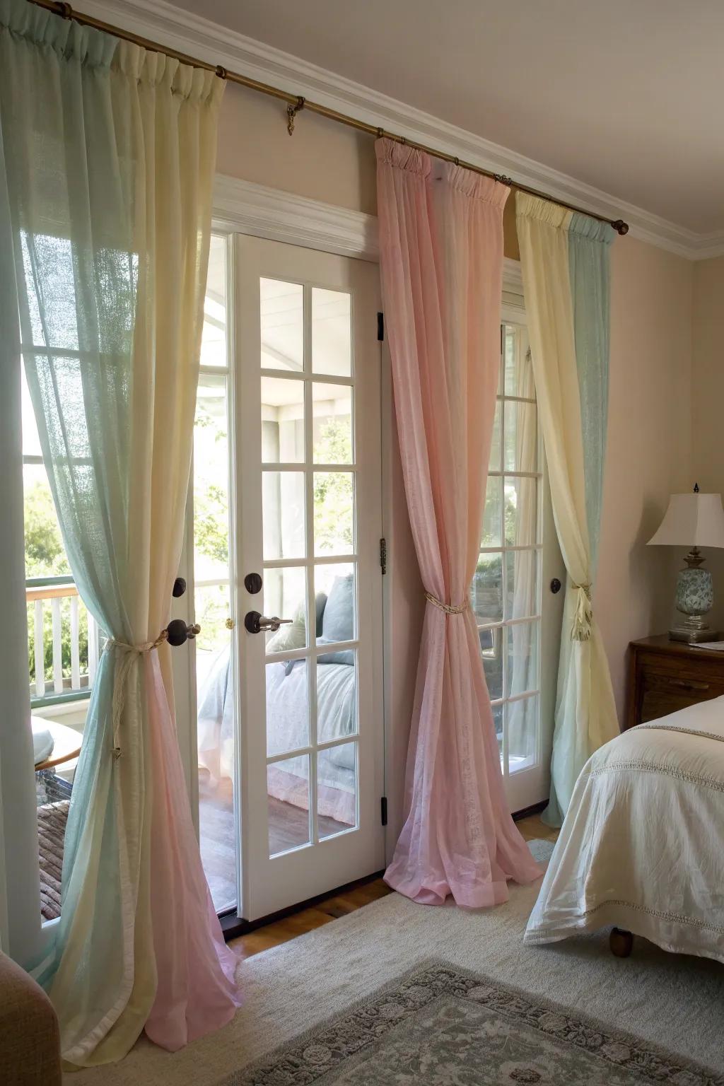 Layered drapes deliver fashionable seclusion solutions.
