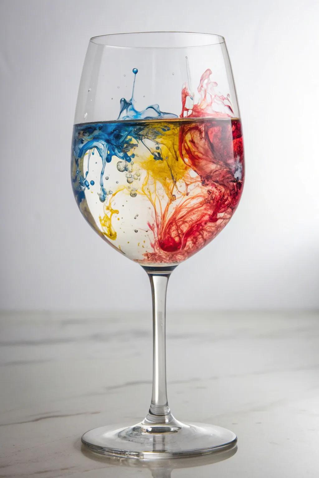 Artistic splashes crafting a contemporary masterpiece upon your glass surface.
