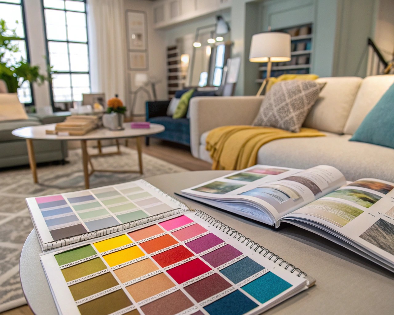 A person looks over a cluttered space, overwhelmed by choices.