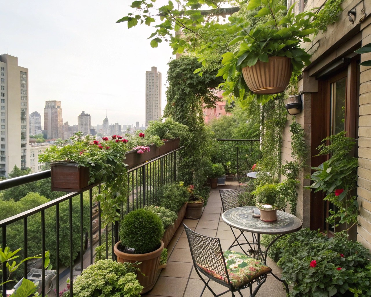 Balcony gardens offer a quick green escape for city dwellers.