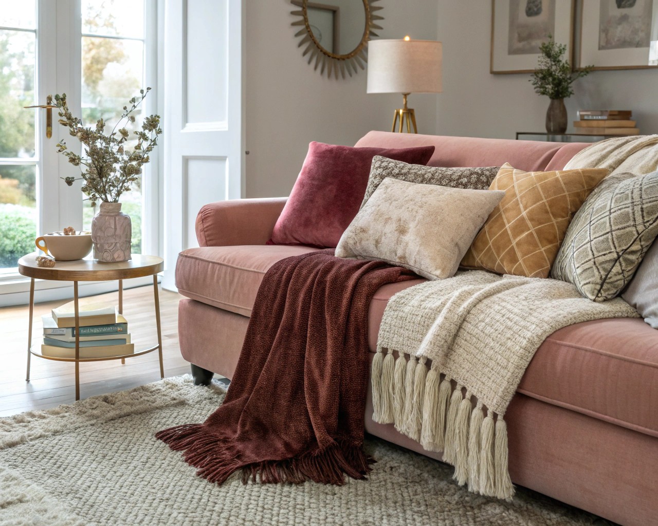 Combining textures prevents flatness, adding visual appeal to windowless rooms.