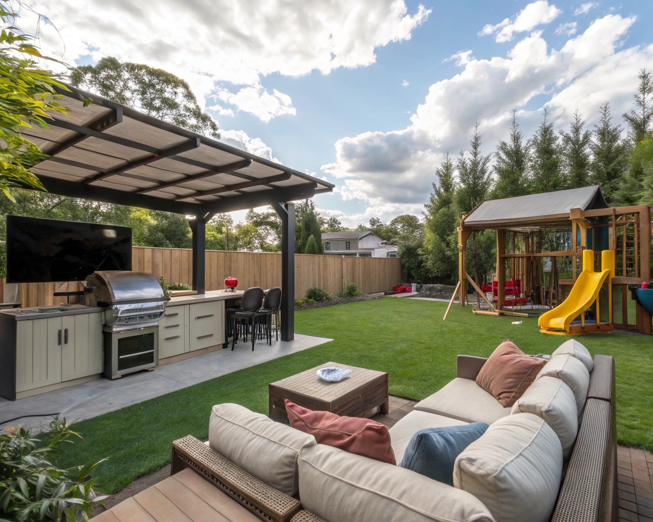 Creating distinct zones in your backyard can make it feel like a luxurious resort, each area serving a unique purpose.
