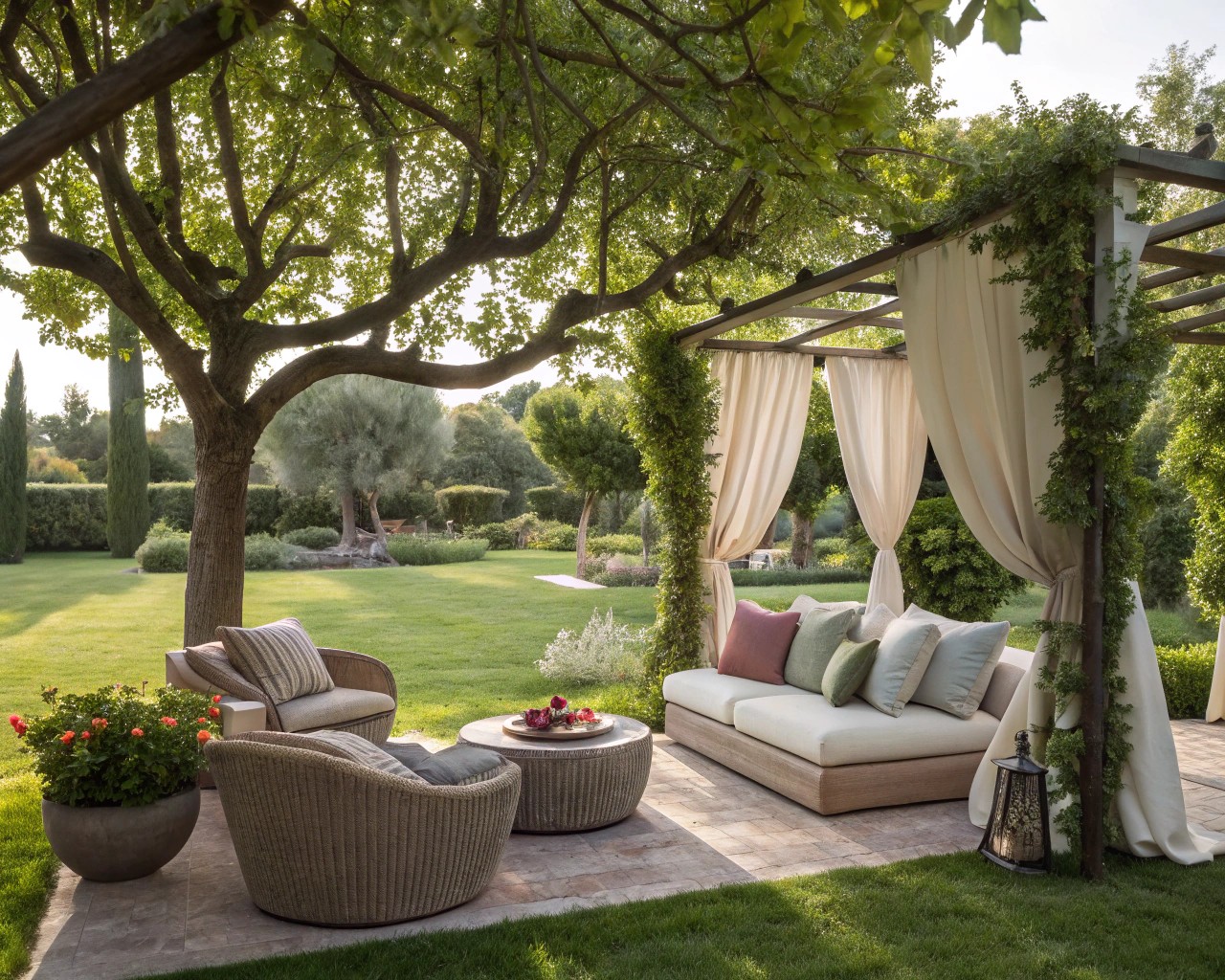 Luxury furniture and comfort elements make your outdoor space as inviting as your indoor living room.