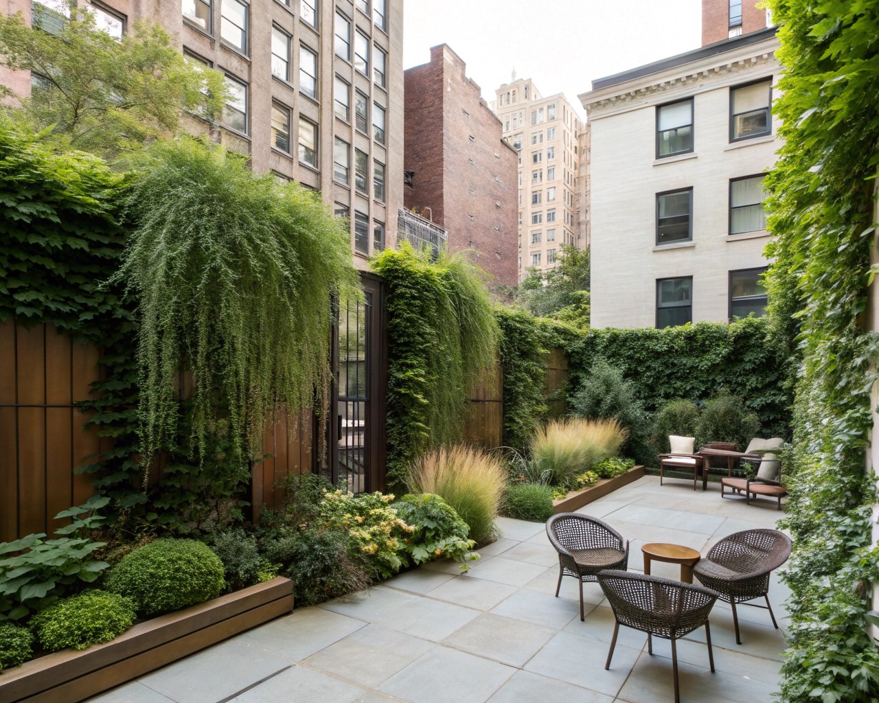 Transition zones create harmony between hard and soft elements in gardens.