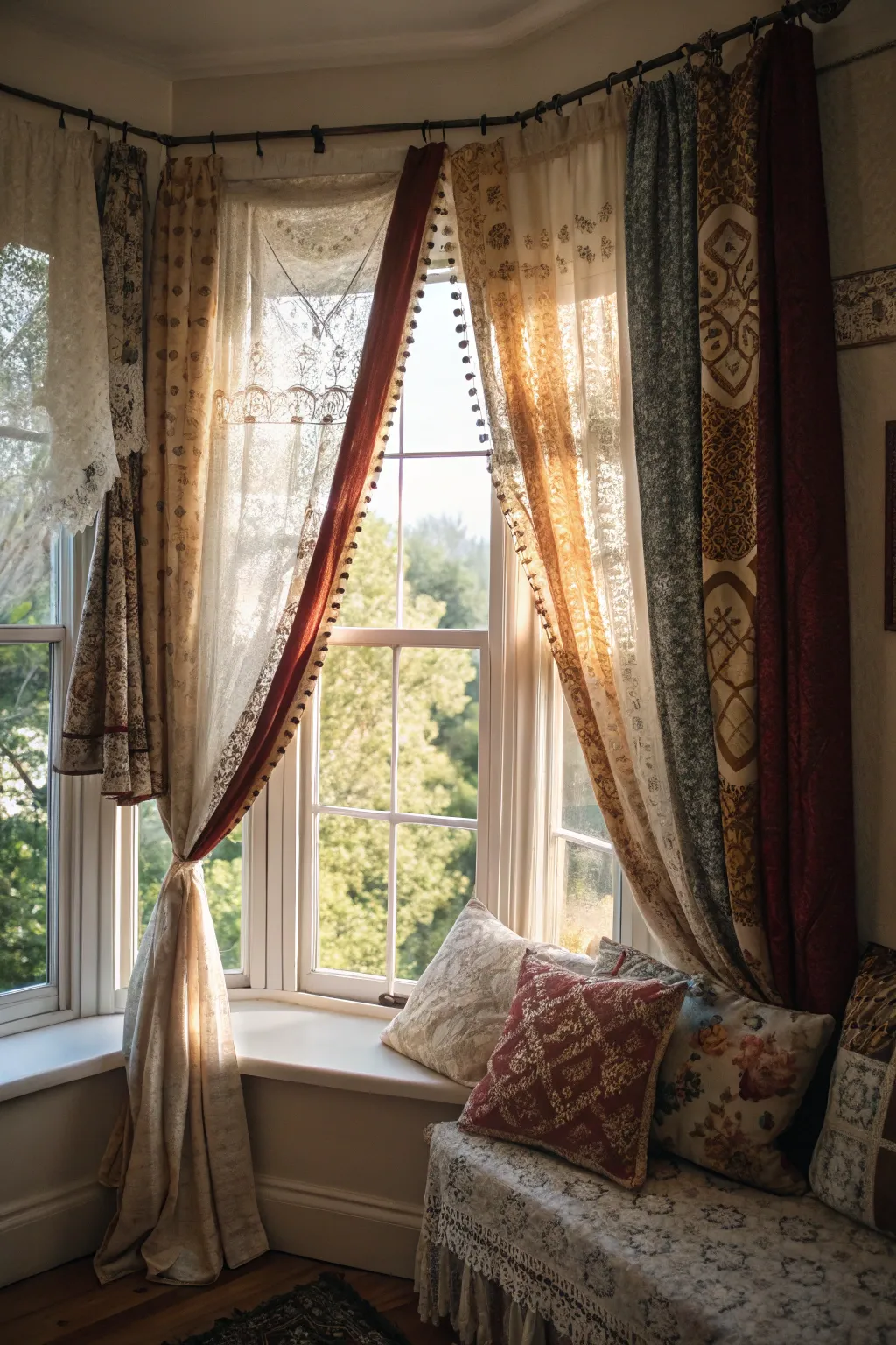 Trendy Designs for Curtains in Bay Windows