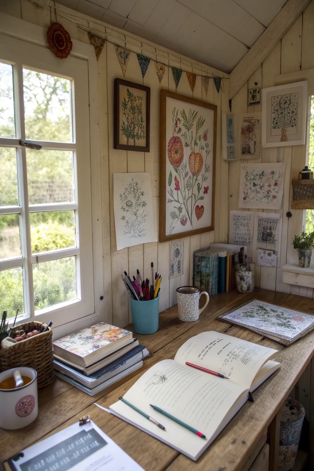 Transforming a Shed Into a Cozy Writing Room Retreat