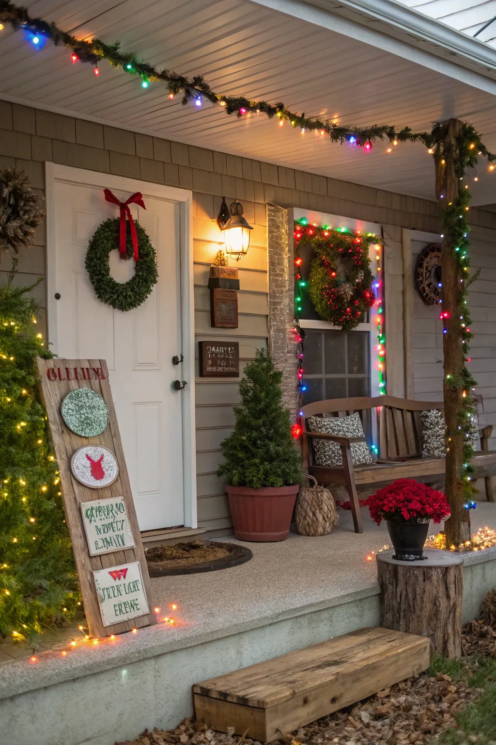 How to Give Your Front Porch a Christmas Makeover