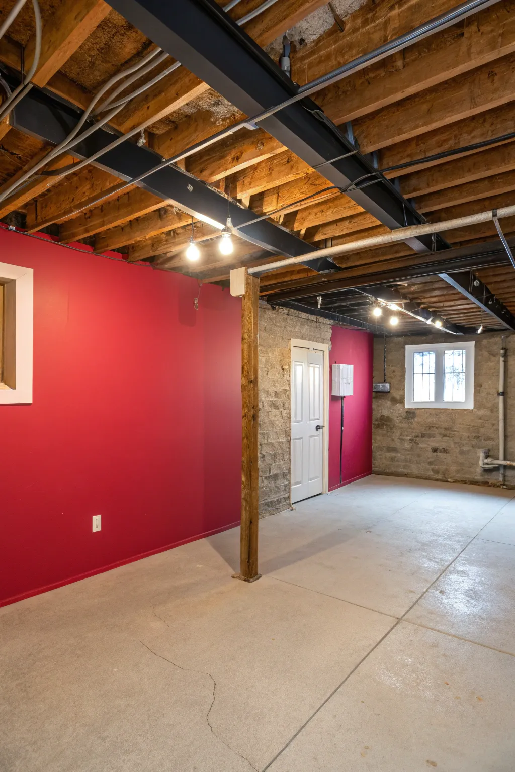 Urban Basement Vibes: Exposed Ceilings